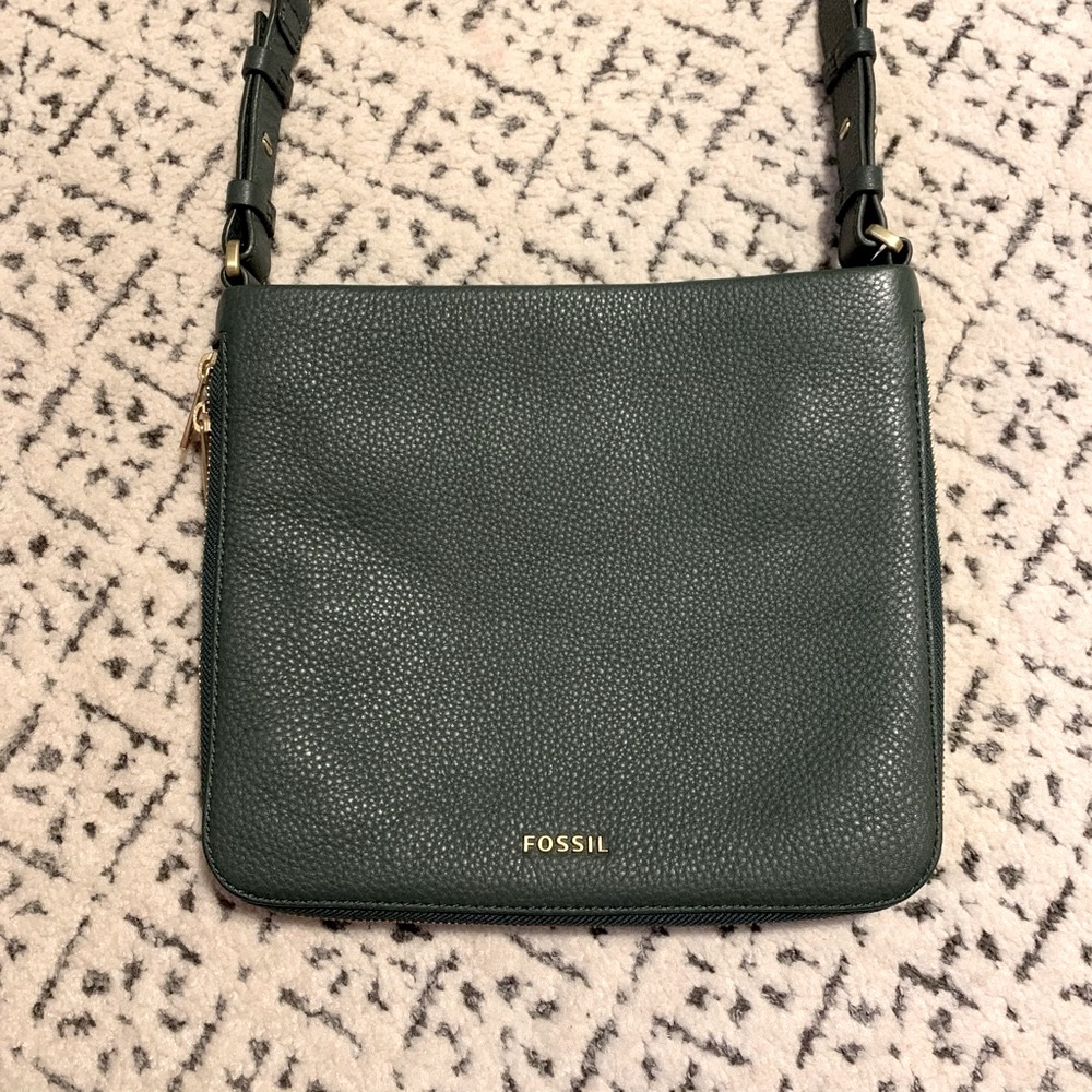 Fossil Green Preston Crossbody Purse Handbag